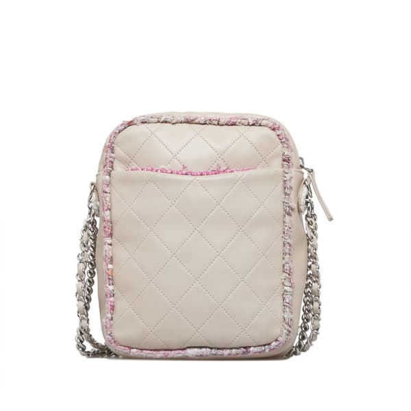Pre-owned Chanel Elegant Tweed Crossbody Pink