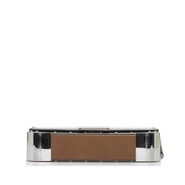 Pre-owned Fendi Zucca Baguette Trunk Brown