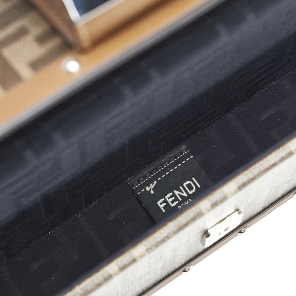 Pre-owned Fendi Zucca Baguette Trunk Brown