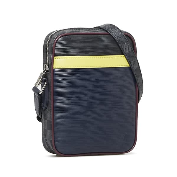 Pre-owned Louis Vuitton Epi Damier Graphite Danube Slim Black