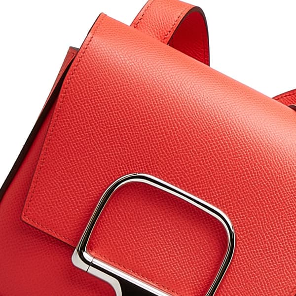 Pre-owned Hermès Mini Epsom Della Cavalleria Red
