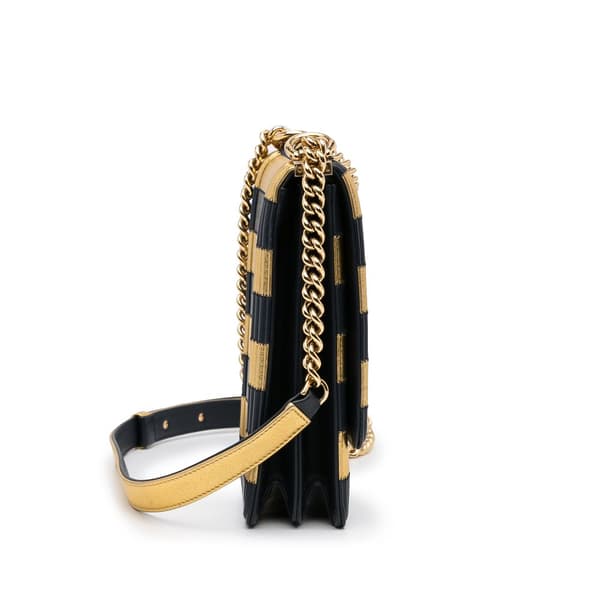 Pre-owned Chanel Paris-New York North South Boy Flap Gold