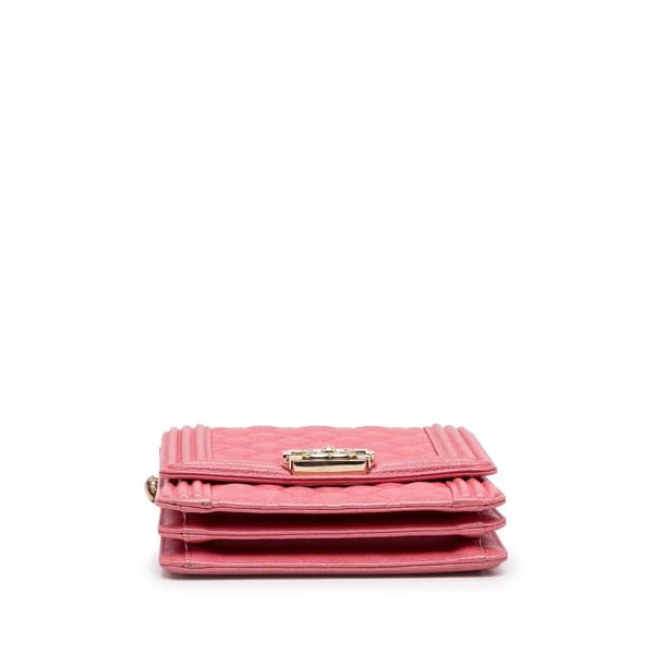 Pre-owned Chanel North South Boy Flap Pink