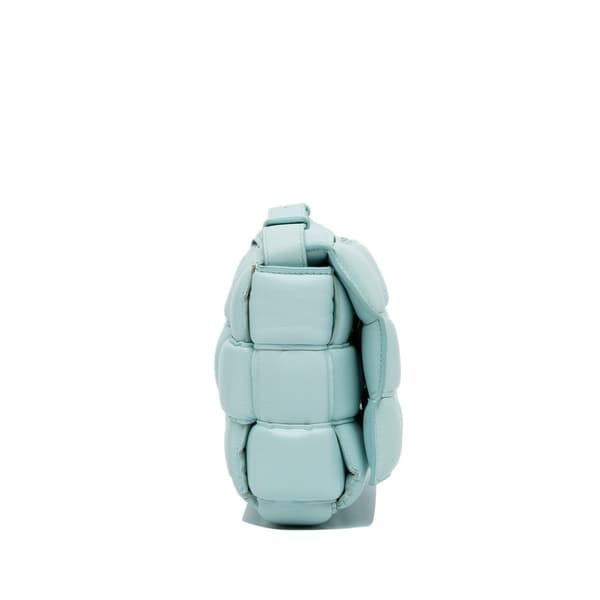 Pre-owned Bottega Veneta Nappa Intrecciato Padded Cassette Crossbody Blue