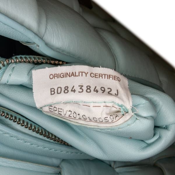 Pre-owned Bottega Veneta Nappa Intrecciato Padded Cassette Crossbody Blue