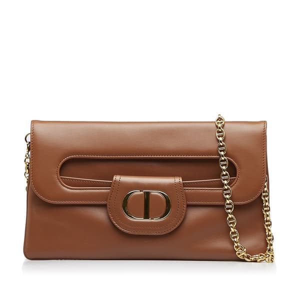 Pre-owned Dior Medium DiorDouble Brown