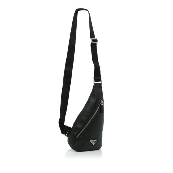 Pre-owned Prada Prada Cross Leather Bag Black