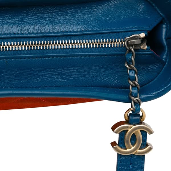 Pre-owned Chanel Small Suede Gabrielle Crossbody Orange