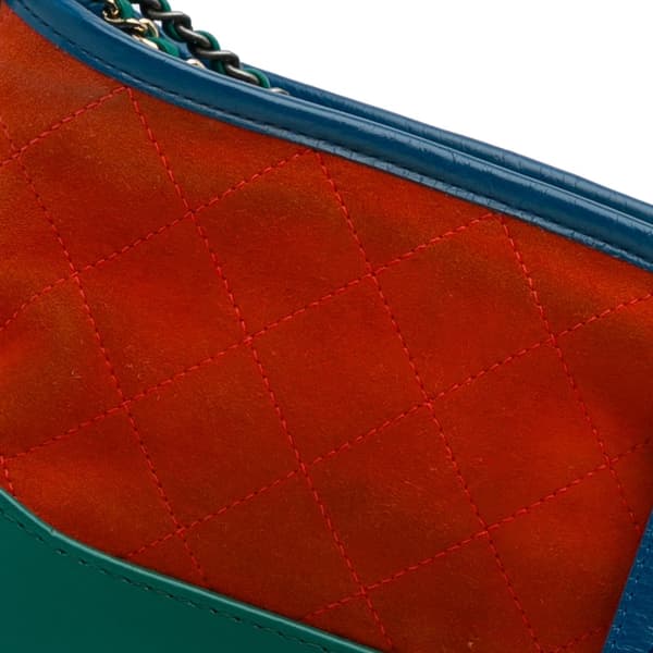 Pre-owned Chanel Small Suede Gabrielle Crossbody Orange