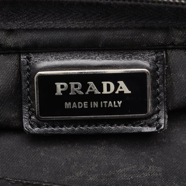 Pre-owned Prada Tessuto Zip Top Crossbody Black