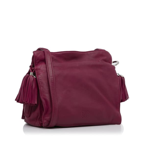 Pre-owned LOEWE Small Leather Flamenco Crossbody Bag Pink