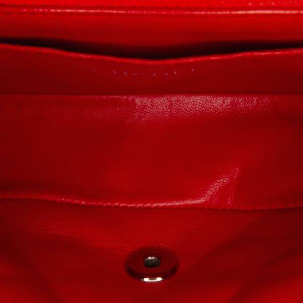 Pre-owned Chanel New Mini Rectangular Classic Lambskin Single Flap Red