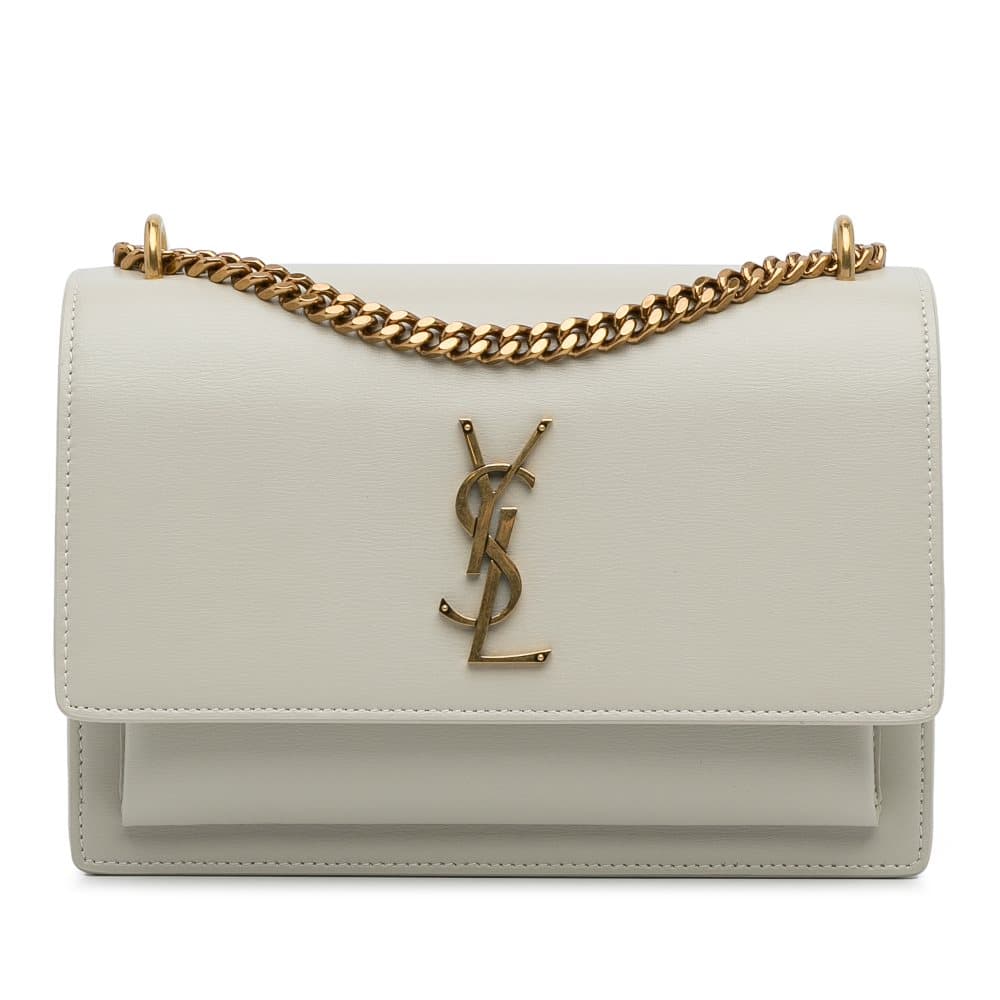 Preowned Saint Laurent Sunset Crossbody Bag White CDON