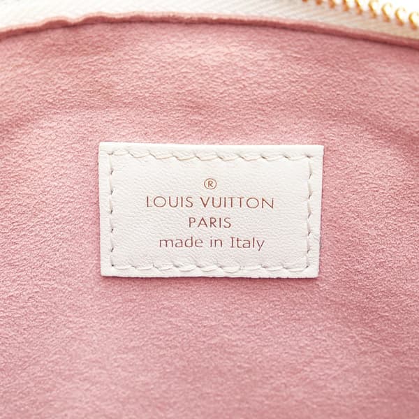 Pre-owned Louis Vuitton Monogram Garden Coussin PM White