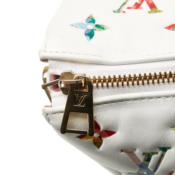 Pre-owned Louis Vuitton Monogram Garden Coussin PM White