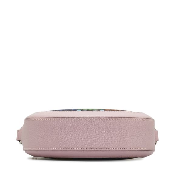 Pre-owned Gucci GG Supreme Psychedelic Round Crossbody Pink