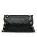 Miniatyrbilde 4 av 10: Pre-owned Chanel Large Lambskin Twist Chain Enamel CC Flap Black