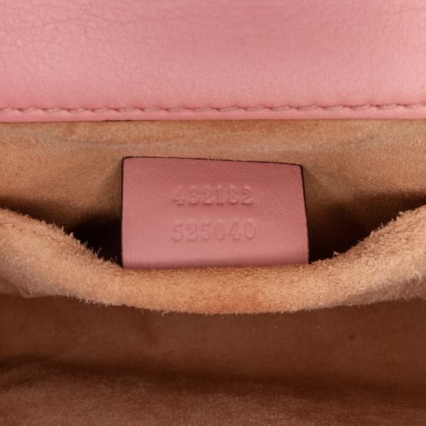 Pre-owned Gucci Small Pearl Studded Padlock Crossbody Pink