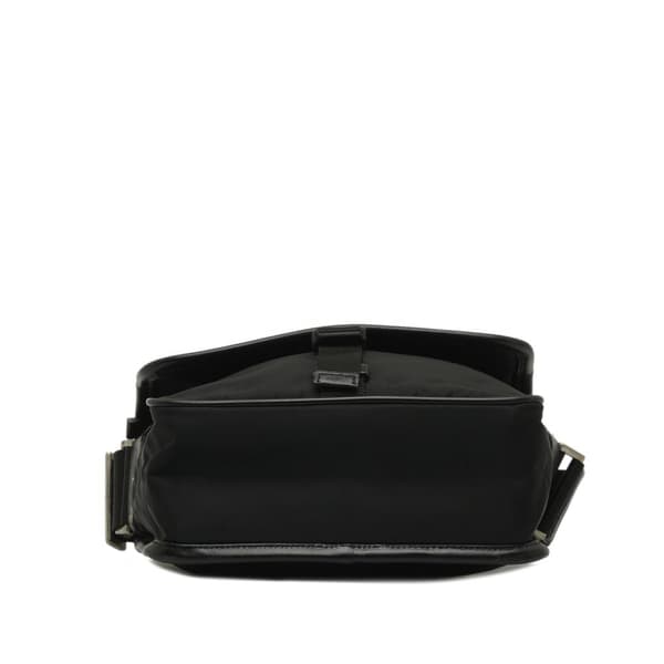 Pre-owned Prada Tessuto Buckle Messenger Bag Black