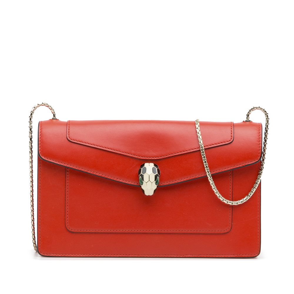 image of Pre-owned Bvlgari Serpenti Forever Crossbody Bag Red