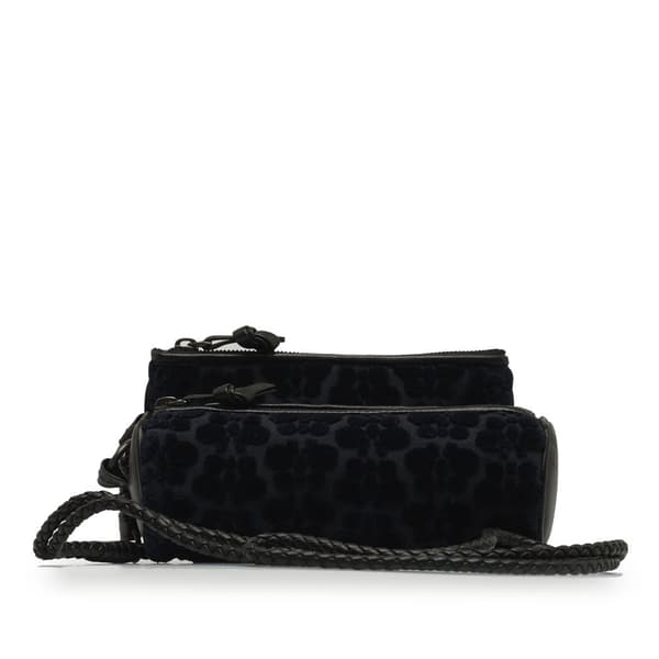 Pre-owned Bottega Veneta Multi-Pouch Butterfly Velvet Crossbody Blue