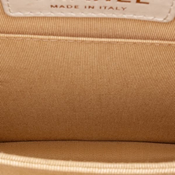 Pre-owned Chanel North South Boy Flap White