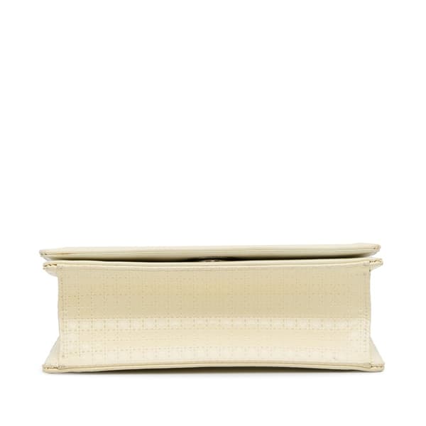 Pre-owned Dior Medium Patent Diorama White