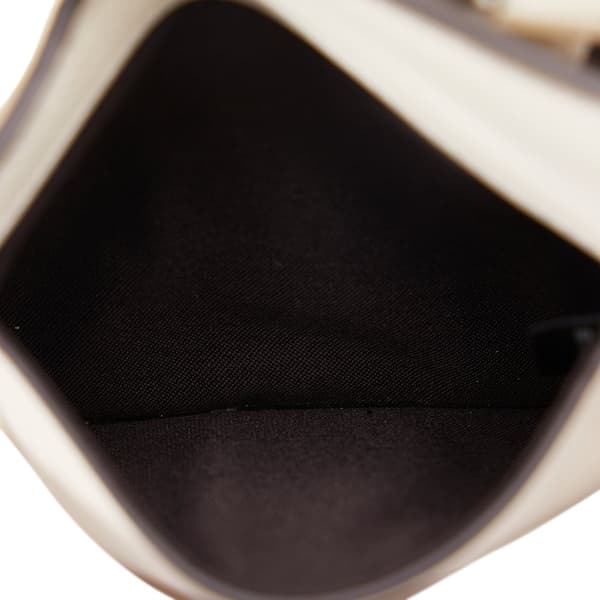 Pre-owned Fendi Bustine Mini Century White