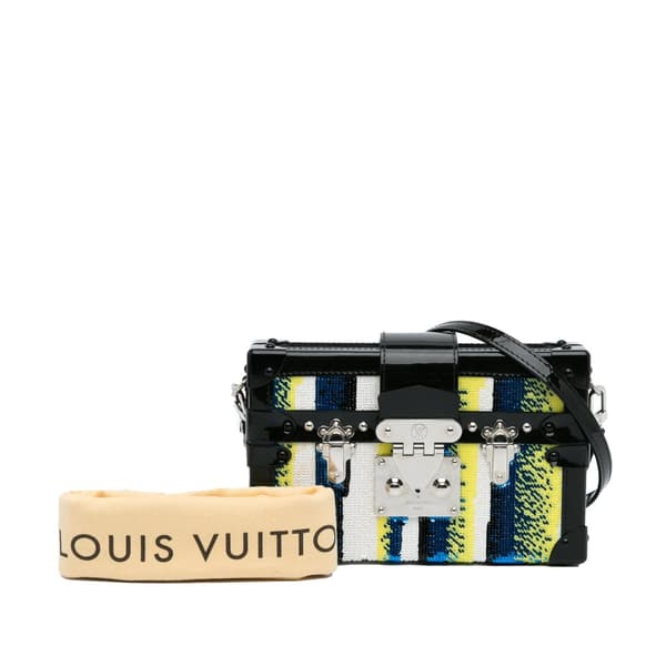 Pre-owned Louis Vuitton Sequins Petite Malle Black