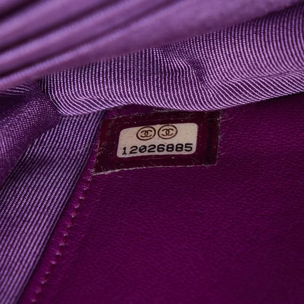 Pre-owned Chanel Camellia Wallet On Chain Purple