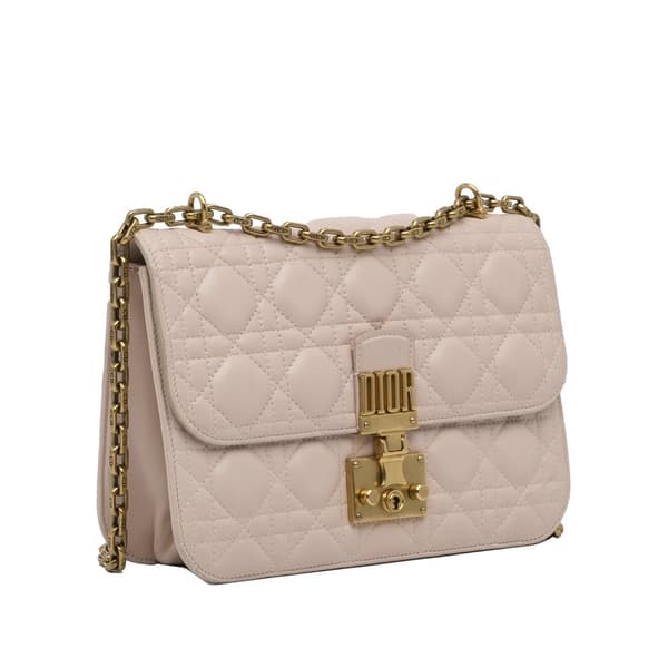 Pre-owned Dior Cannage Dioraddict Crossbody Pink