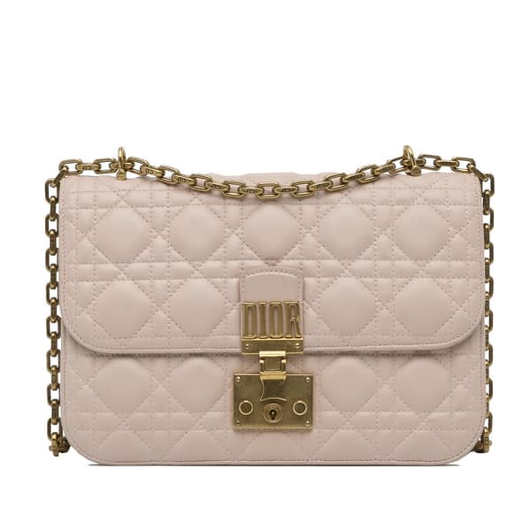 Pre-owned Dior Cannage Dioraddict Crossbody Pink