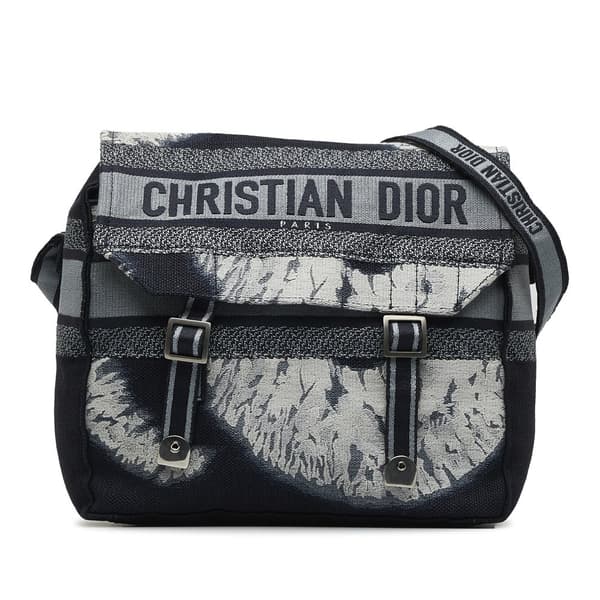 Pre-owned Dior Tie Dye Diorcamp Messenger Bag Blue