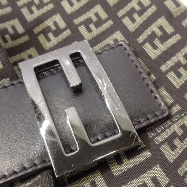 Pre-owned Fendi Zucchino Crossbody Brown