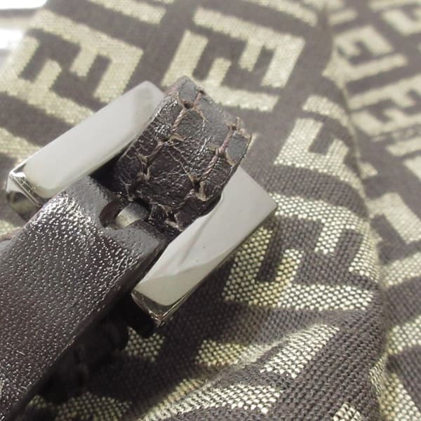 Pre-owned Fendi Zucchino Crossbody Brown