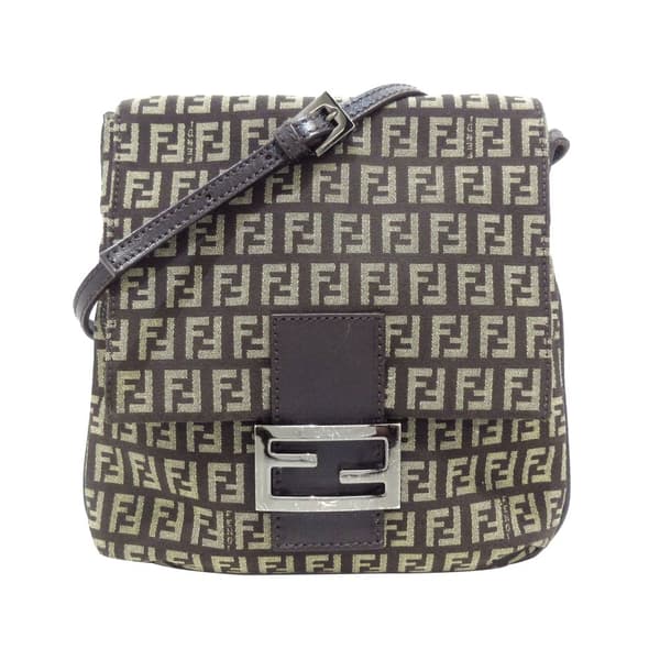 Pre-owned Fendi Zucchino Crossbody Brown