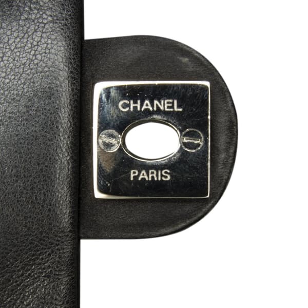 Pre-owned Chanel Extra Mini Satin Choco Bar Charms Flap Bag Black