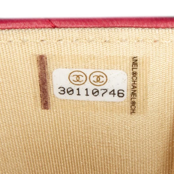 Pre-owned Chanel Mini CC Matelasse Pearl Crush Lambskin Crossbody Bag Pink