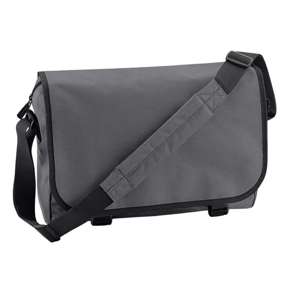 Bagbase Messengerväska med kontrasterande detaljer Graphite One Size