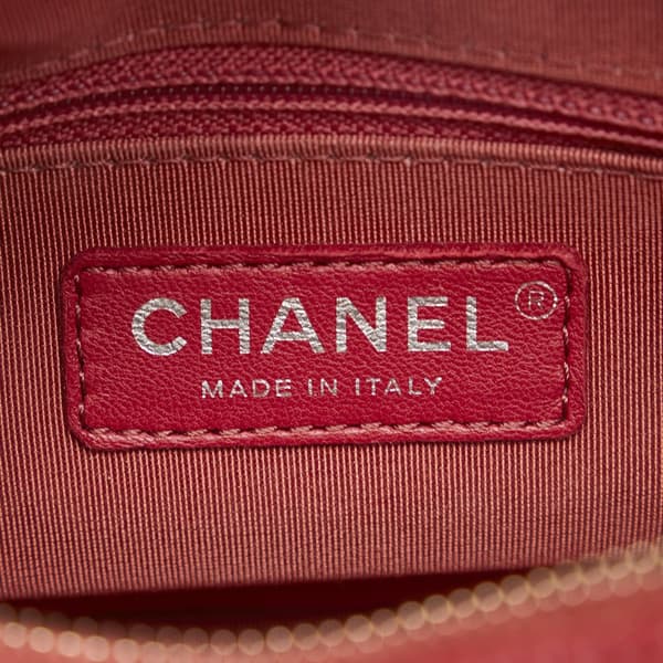 Pre-owned Chanel Small Chevron Lambskin Gabrielle Crossbody Bag Orange