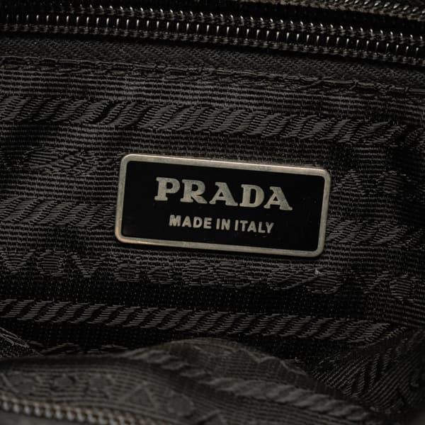 Pre-owned Prada Tessuto Buckle Messenger Bag Black