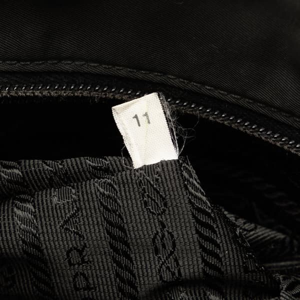 Pre-owned Prada Tessuto Buckle Messenger Bag Black