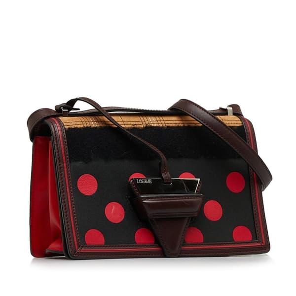 Pre-owned LOEWE Barcelona Dots Crossbody Bag Black