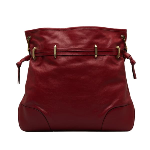 Pre-owned Gucci Horsebit 1955 Drawstring Crossbody Bag Red