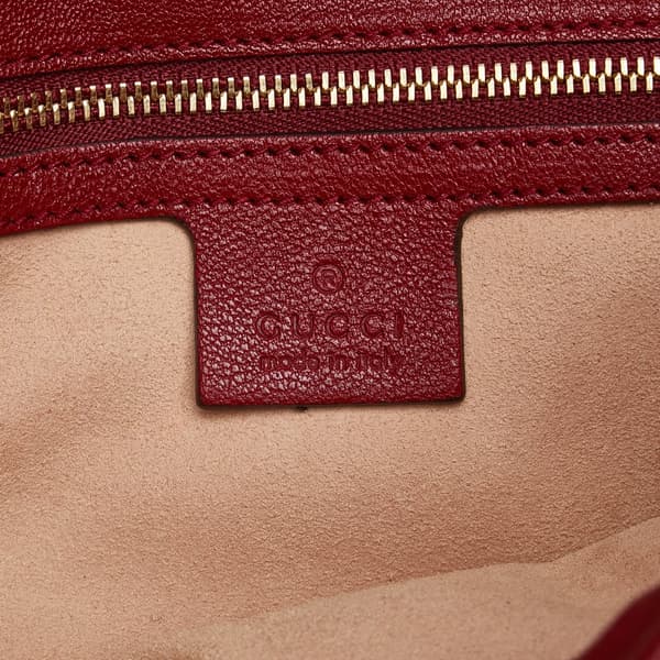 Pre-owned Gucci Horsebit 1955 Drawstring Crossbody Bag Red