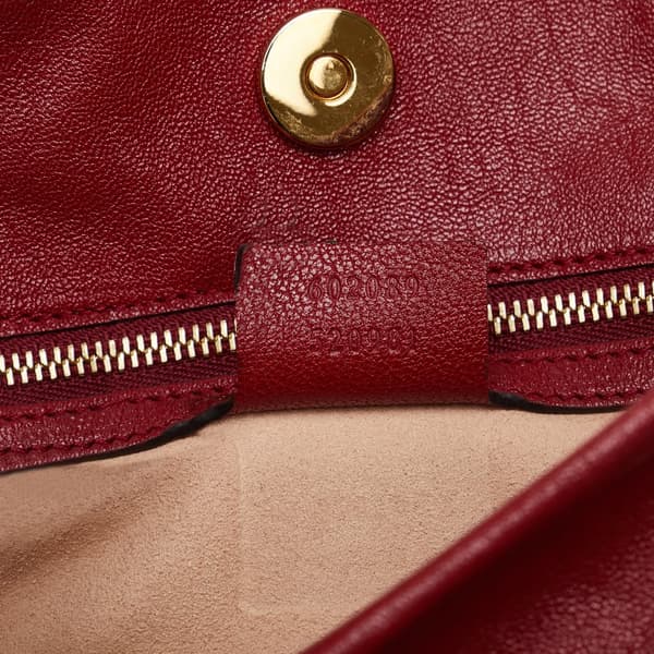 Pre-owned Gucci Horsebit 1955 Drawstring Crossbody Bag Red