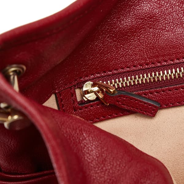 Pre-owned Gucci Horsebit 1955 Drawstring Crossbody Bag Red