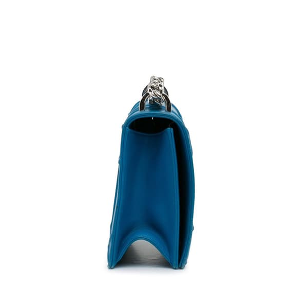 Pre-owned Dior Medium Diorama Flap Blue