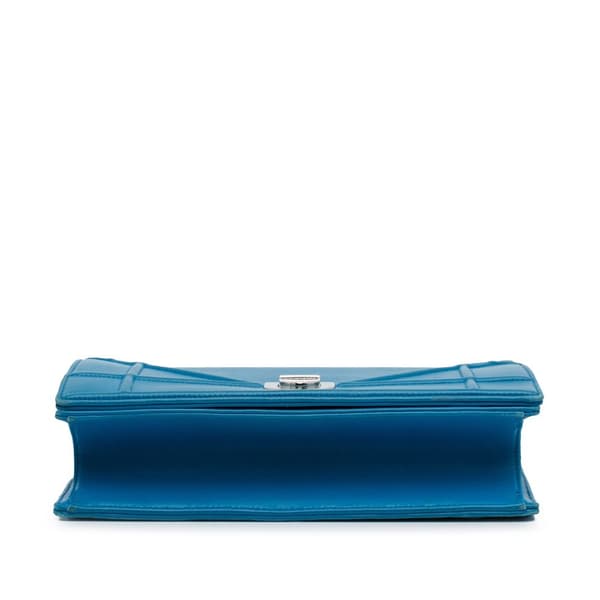 Pre-owned Dior Medium Diorama Flap Blue