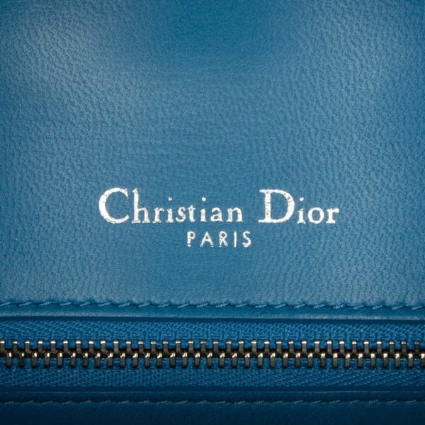 Pre-owned Dior Medium Diorama Flap Blue